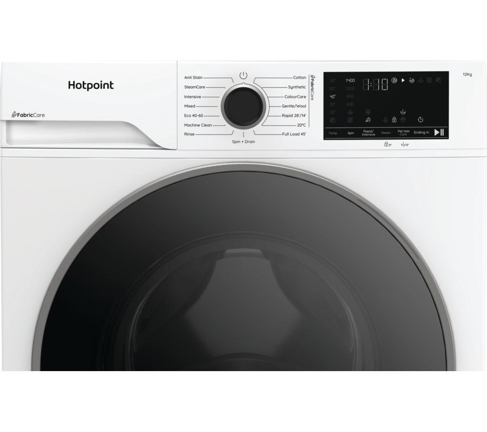 HOTPOINT FabricCare HBCA 123 CARE UK 12 kg 1400 Spin Washing Machine - White image number 3 of 14