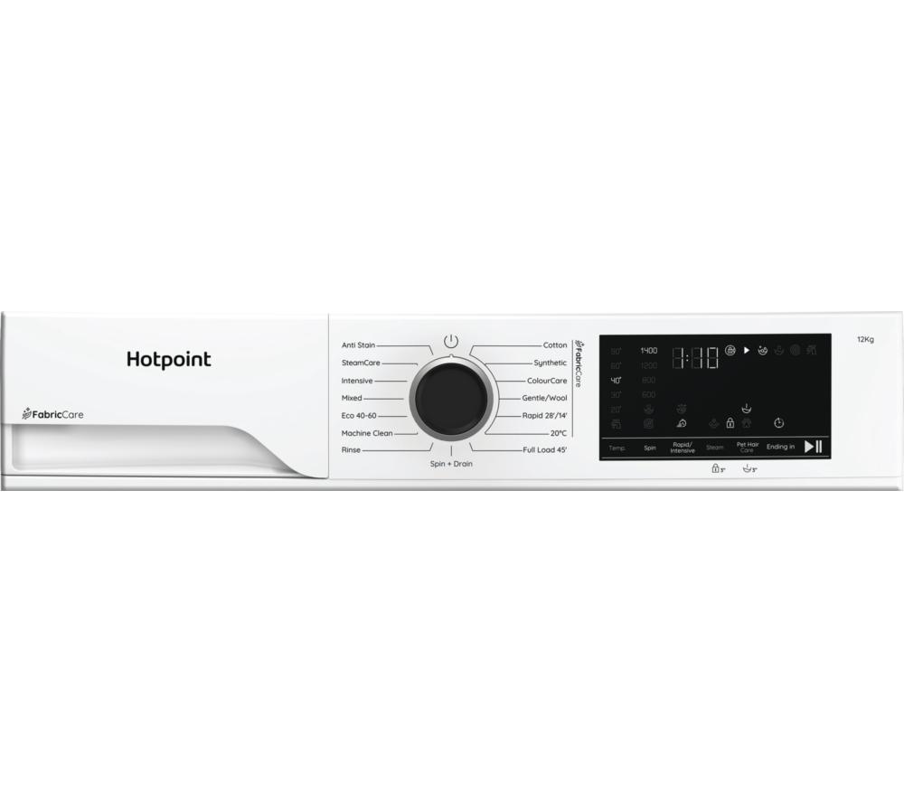 HOTPOINT FabricCare HBCA 123 CARE UK 12 kg 1400 Spin Washing Machine - White image number 4 of 14
