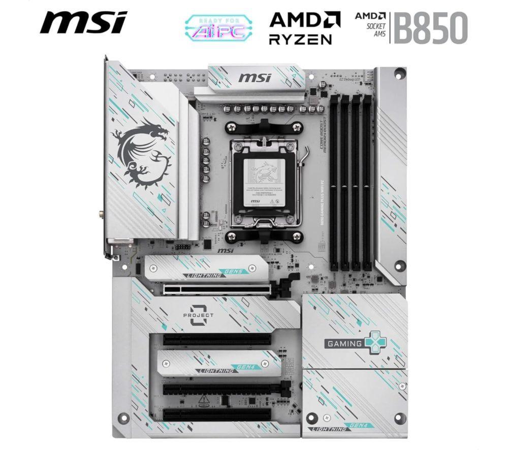 MSI B850 GAMING PLUS WIFI PZ AM5 Motherboard image number 3 of 5