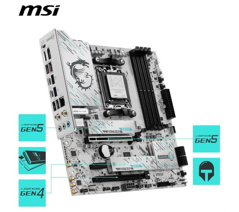 MSI B850M GAMING PLUS WIFI AM5 Motherboard image number 3 of 7