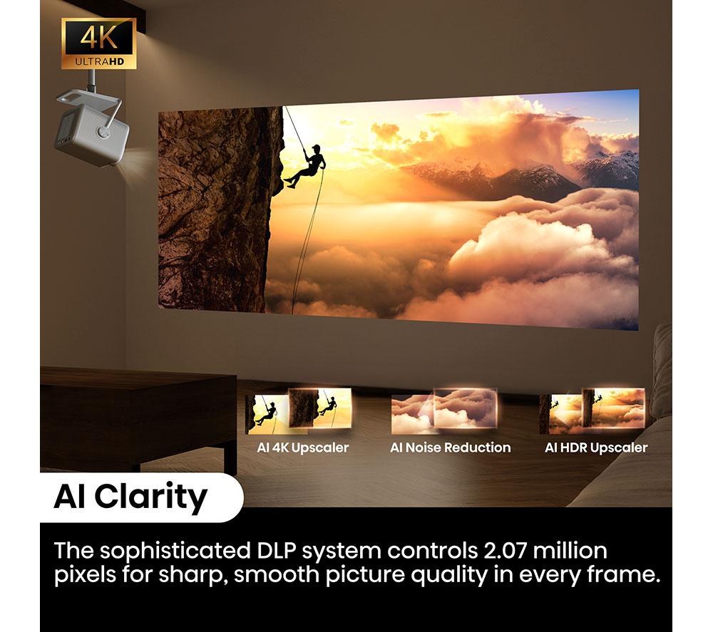 HISENSE M2TUK Pro 4K Smart Mini Projector - Grey image number 6 of 15