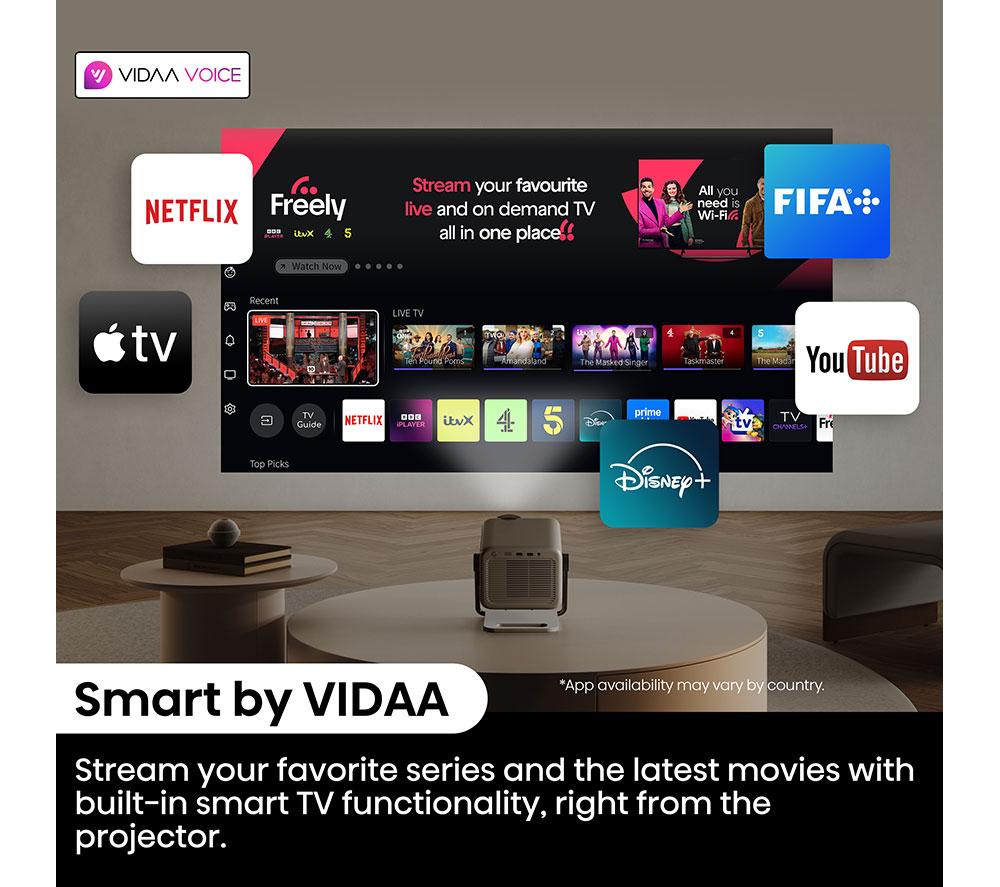 HISENSE M2TUK Pro 4K Smart Mini Projector - Grey image number 9 of 15
