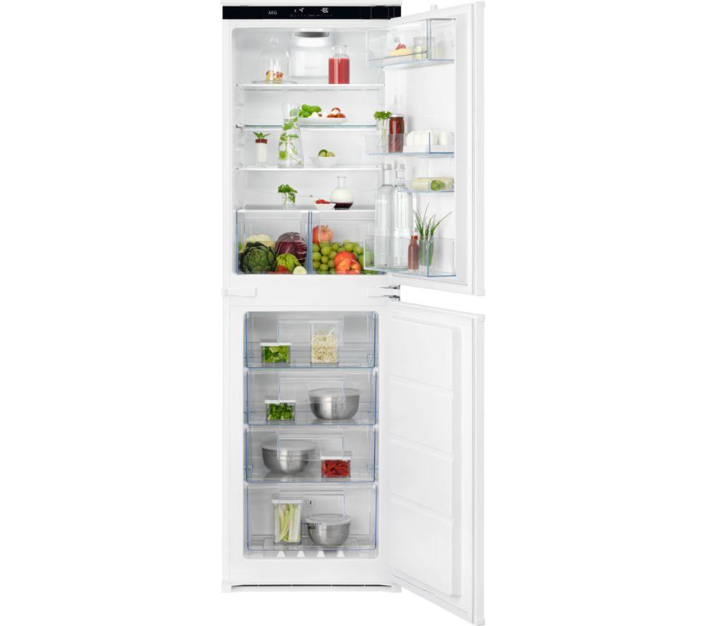 AEG 6000 TwinTech OSC6T185ES Integrated 50/50 Fridge Freezer – Sliding Hinge, White