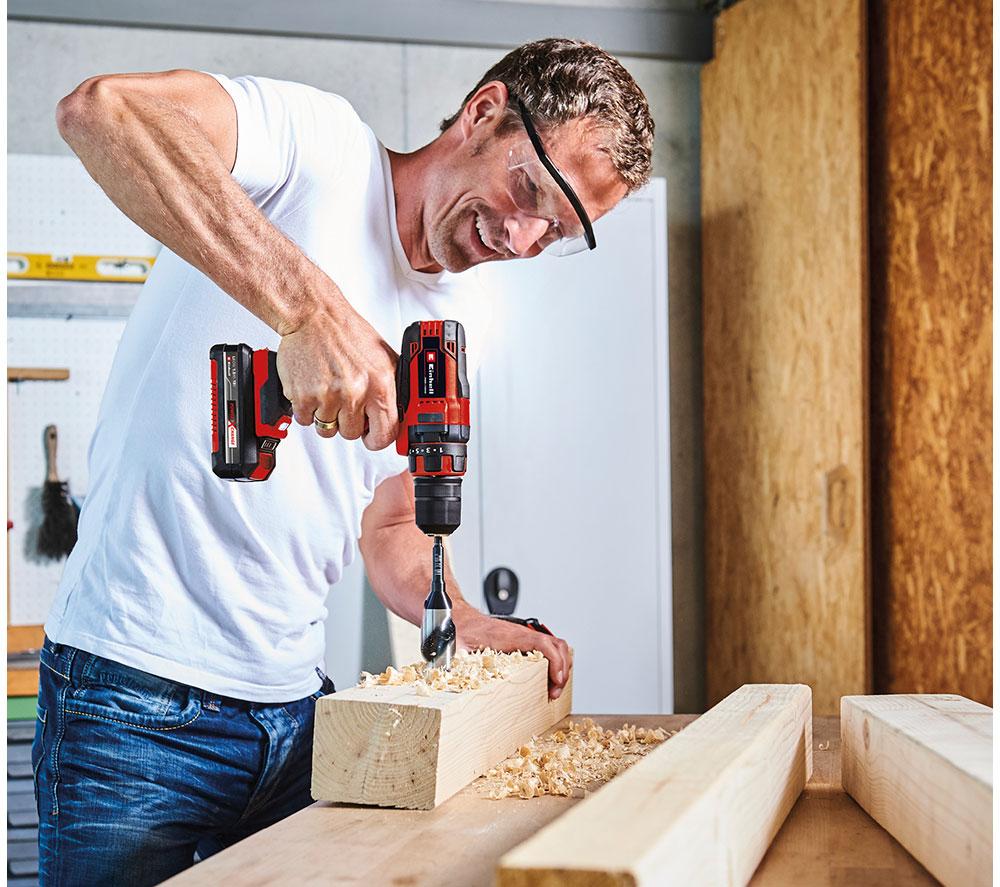 EINHELL TC-CD 18/35 Li Cordless Drill Driver with Battery - Black & Red image number 3 of 10