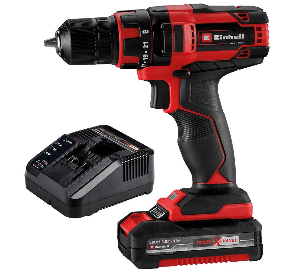 EINHELL TC-CD 18/35 Li Cordless Drill Driver with Battery - Black & Red image number 4 of 10