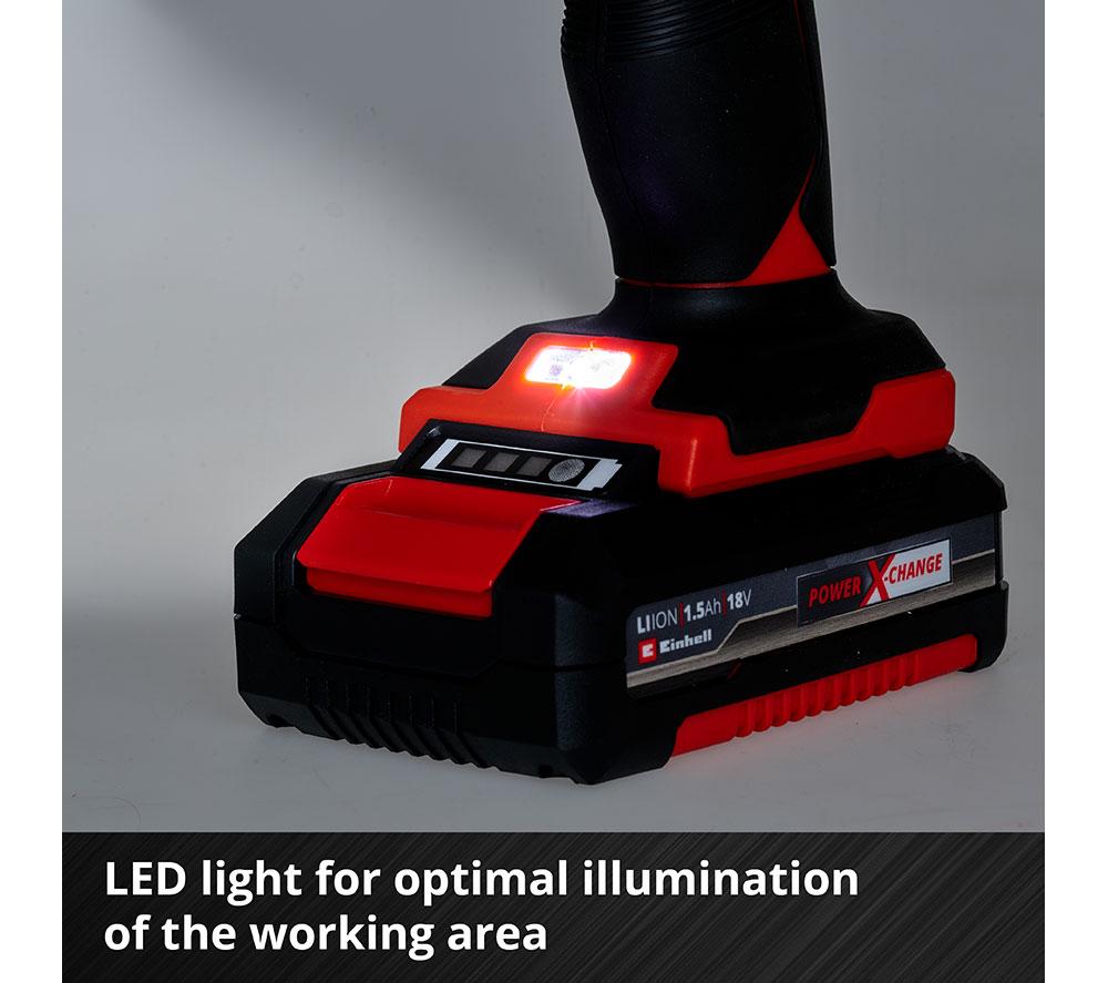 EINHELL TC-CD 18/35 Li Cordless Drill Driver with Battery - Black & Red image number 7 of 10