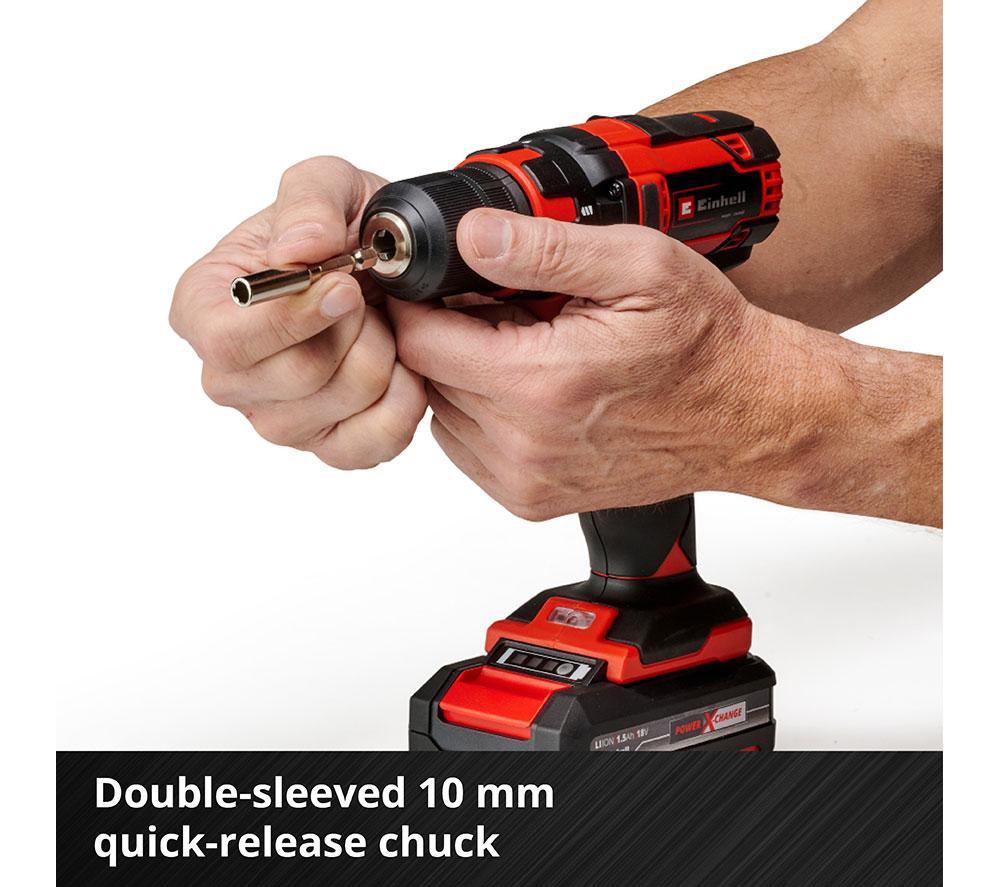 EINHELL TC-CD 18/35 Li Cordless Drill Driver with Battery - Black & Red image number 8 of 10