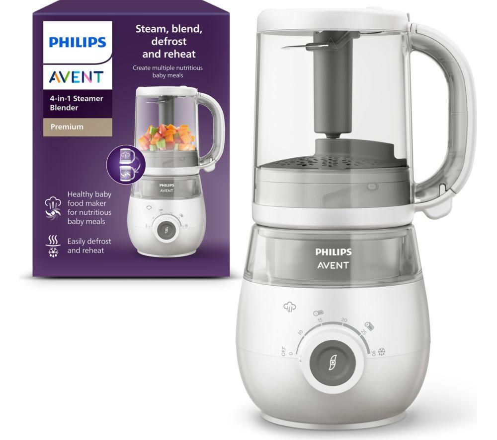 PHILIPS AVENT Avent Premium 4-in-1 Baby Food Steamer & Blender - White