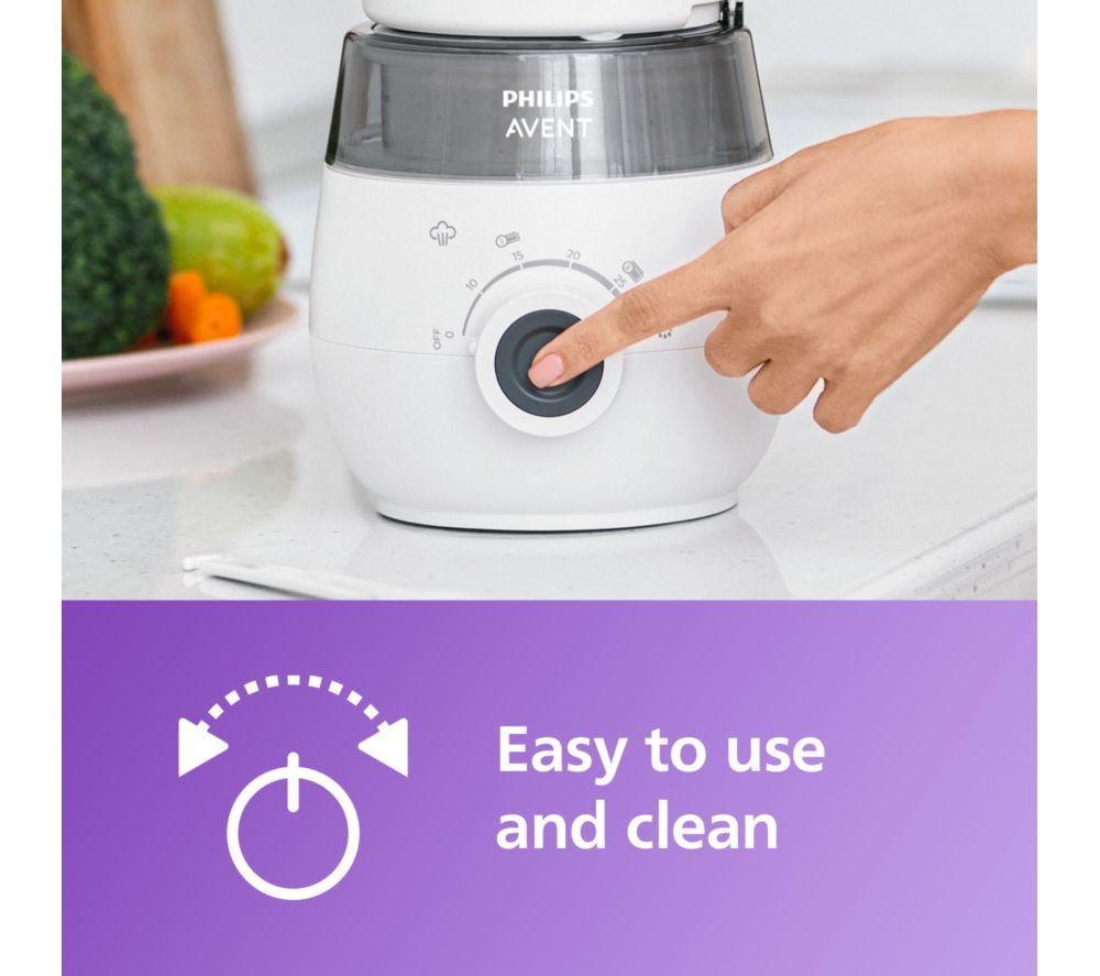 PHILIPS AVENT Avent Premium 4-in-1 Baby Food Steamer & Blender - White image number 3 of 6