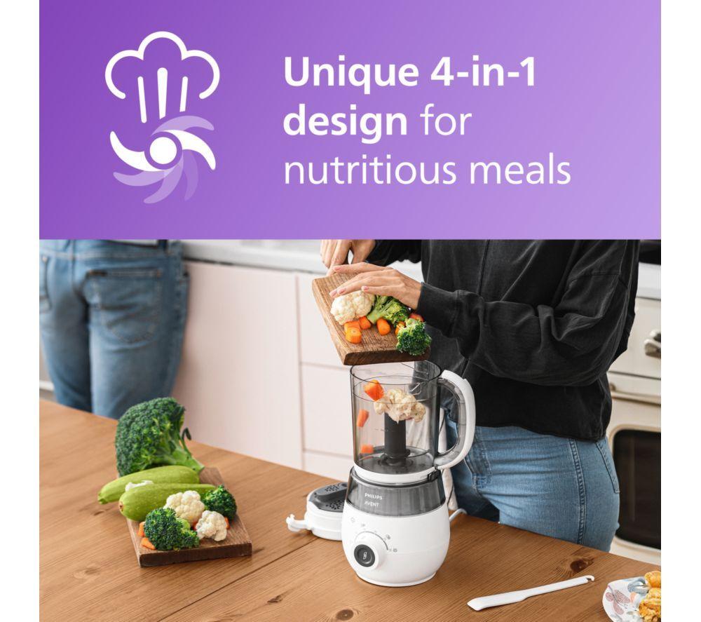 PHILIPS AVENT Avent Premium 4-in-1 Baby Food Steamer & Blender - White image number 4 of 6