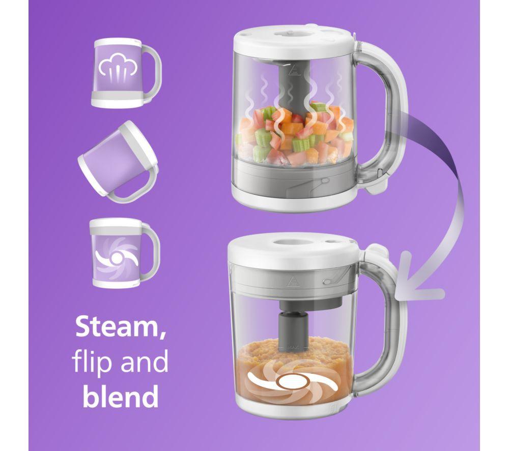 PHILIPS AVENT Avent Premium 4-in-1 Baby Food Steamer & Blender - White image number 5 of 6
