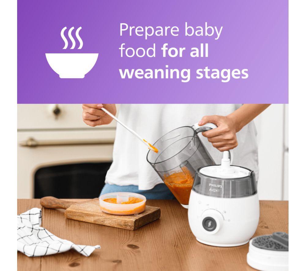 PHILIPS AVENT Avent Premium 4-in-1 Baby Food Steamer & Blender - White image number 6 of 6