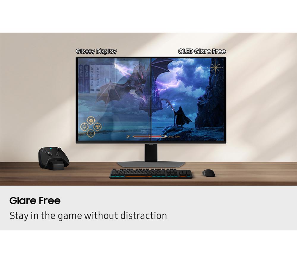 SAMSUNG Odyssey G6 LS27FG602SUXXU Quad HD 27" OLED Gaming Monitor - Silver image number 4 of 11