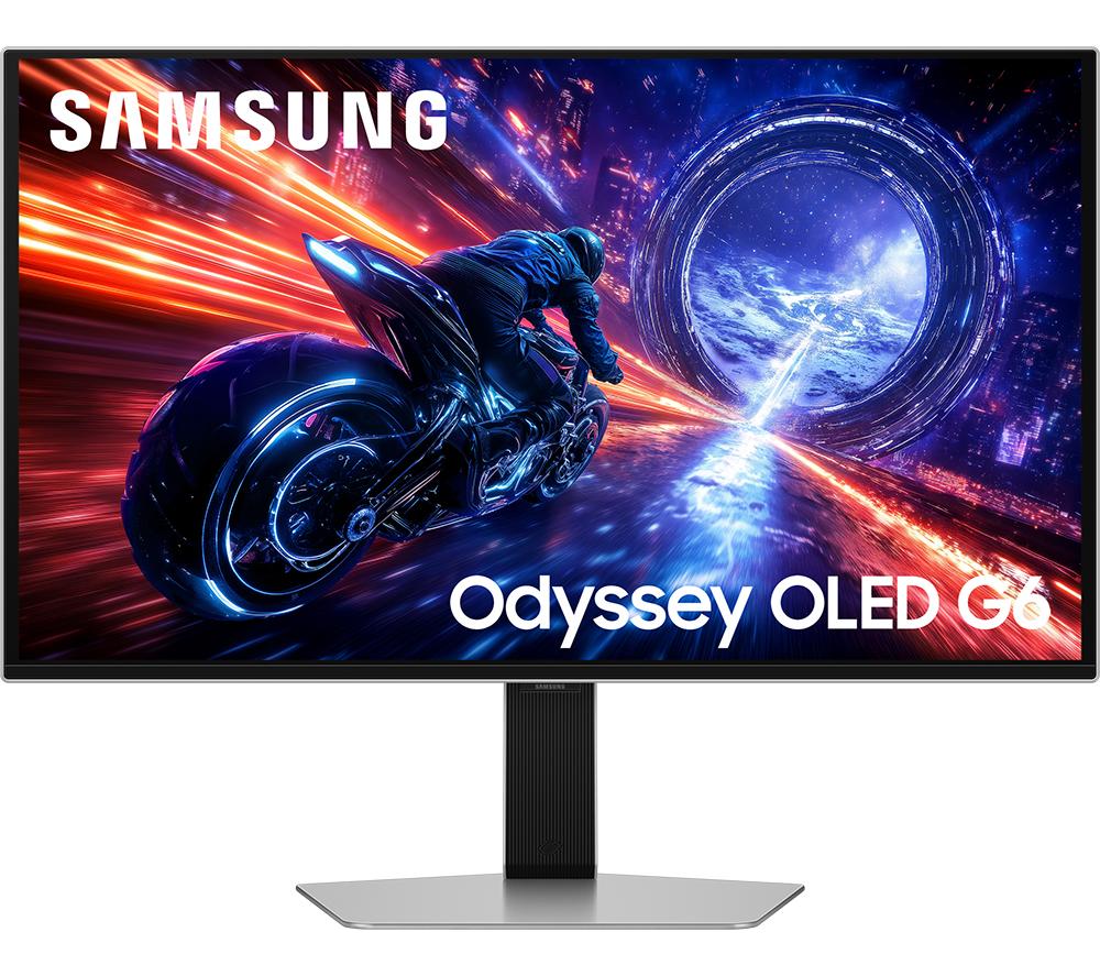 SAMSUNG Odyssey G6 LS27FG602SUXXU Quad HD 27" OLED Gaming Monitor - Silver image number 6 of 11
