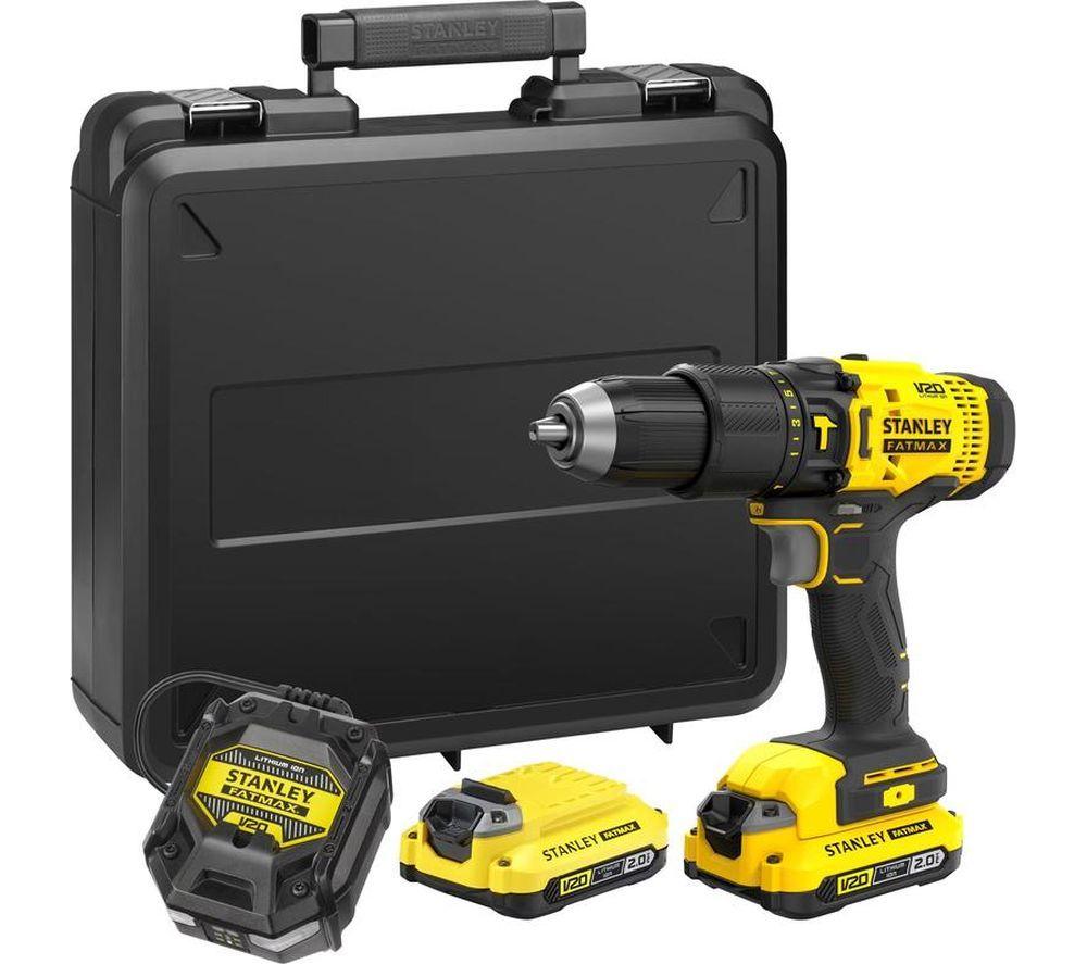 STANLEY FATMAX Fatmax V20 SFMCD711 Cordless Hammer Drill & Driver with 2 Batteries