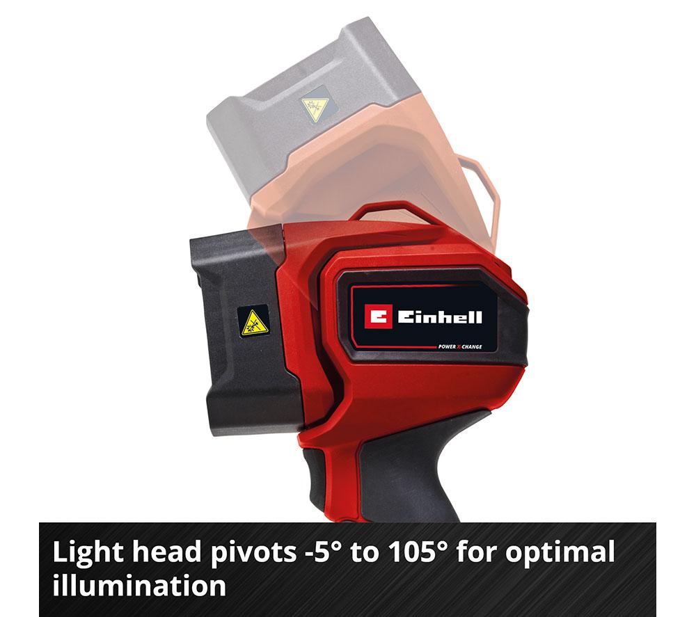 EINHELL TC-CL 18/350 Li Solo Cordless Light - Black & Red image number 8 of 9