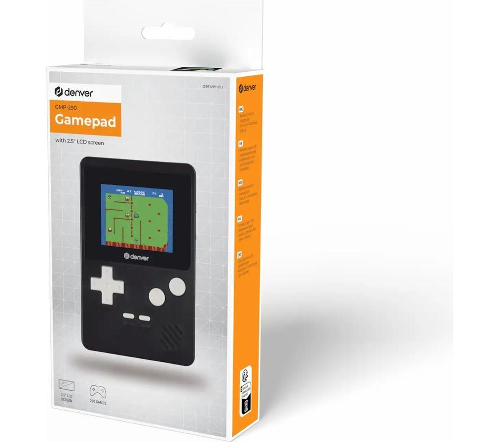 DENVER GMP-290 2.5" Handheld Gaming Console - Black image number 6 of 6