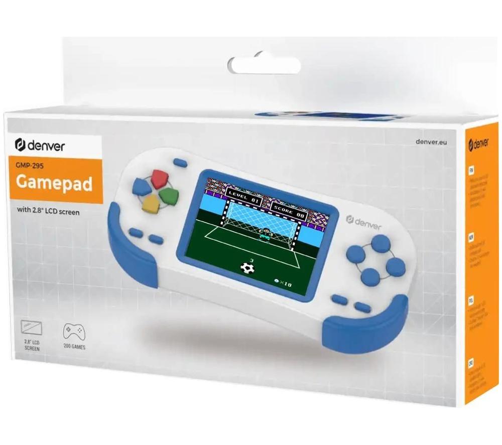 DENVER GMP-295 2.8" Handheld Gaming Console - Blue & White image number 4 of 4