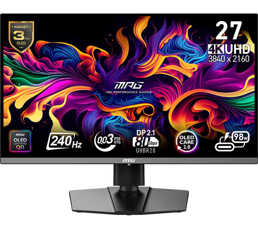 Msi Mpg 272Urx Qd-Oled 4K Ultra Hd 26.5 Oled Gaming Monitor - Black, Black