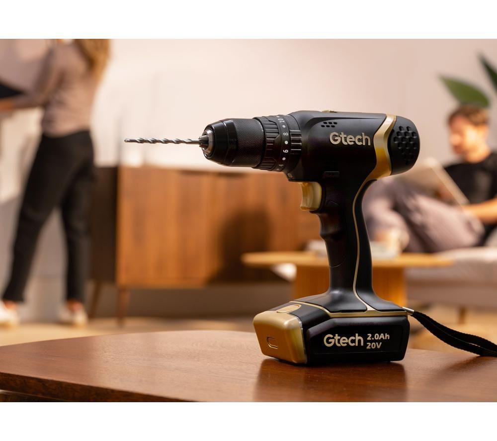GTECH Cordless Hammer Drill Driver - Black & Gold image number 3 of 9