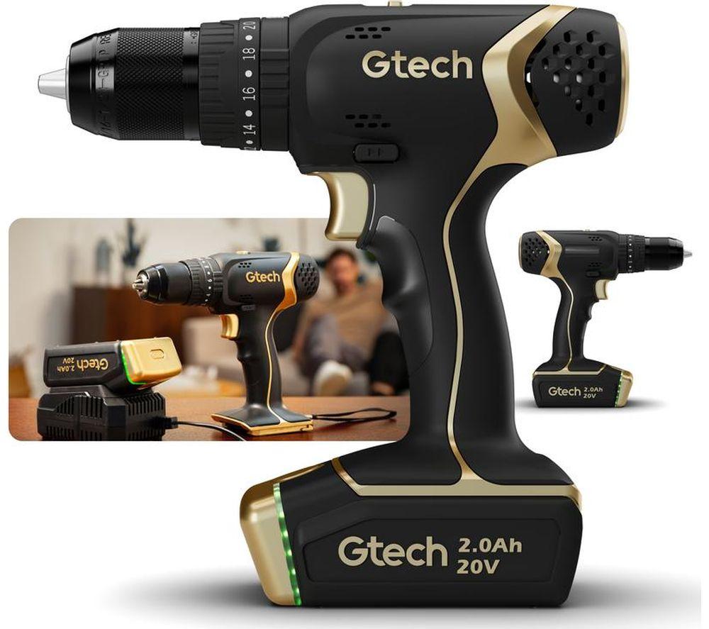 GTECH Cordless Hammer Drill Driver - Black & Gold image number 4 of 9