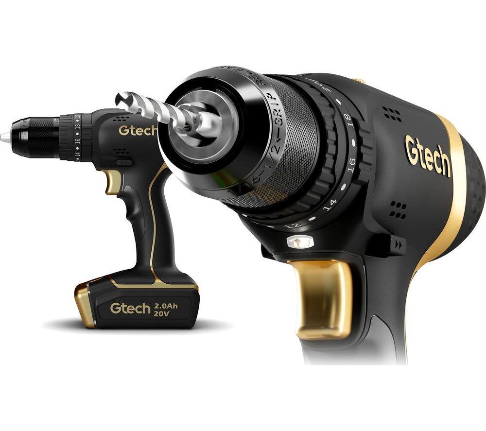GTECH Cordless Hammer Drill Driver - Black & Gold image number 6 of 9