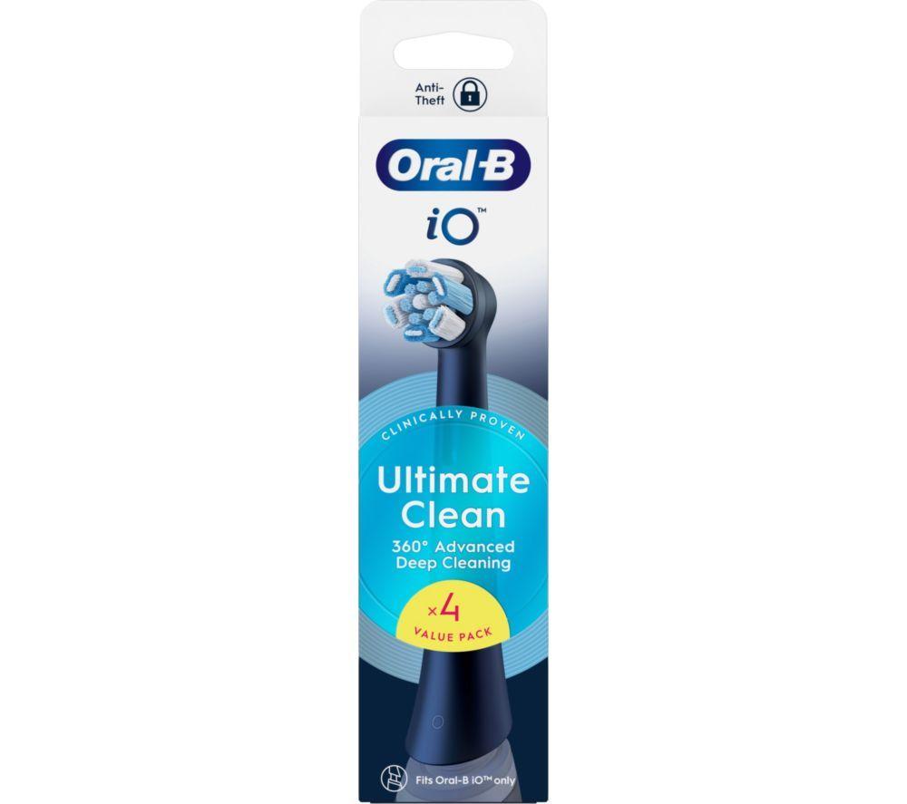 ORAL-B iO Ultimate Clean Replacement Toothbrush Head &ndash; Pack of 4, Black image number 2 of 4
