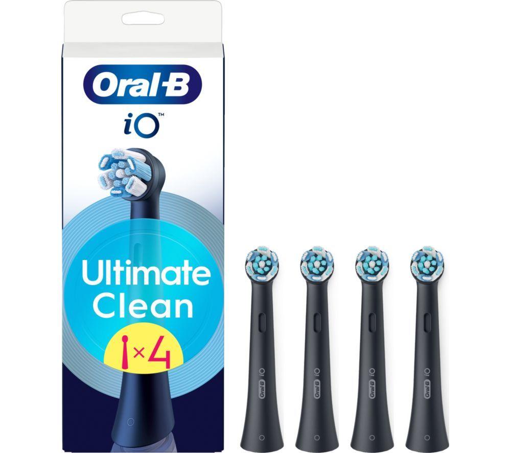 ORAL-B iO Ultimate Clean Replacement Toothbrush Head &ndash; Pack of 4, Black image number 4 of 4