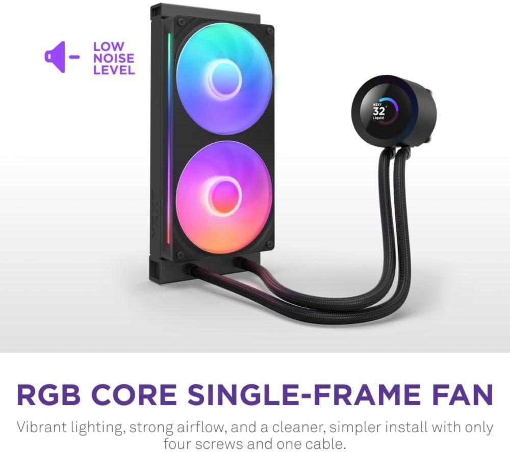 NZXT Kraken Plus 240 240 mm Liquid RGB CPU Cooler - Black image number 5 of 5