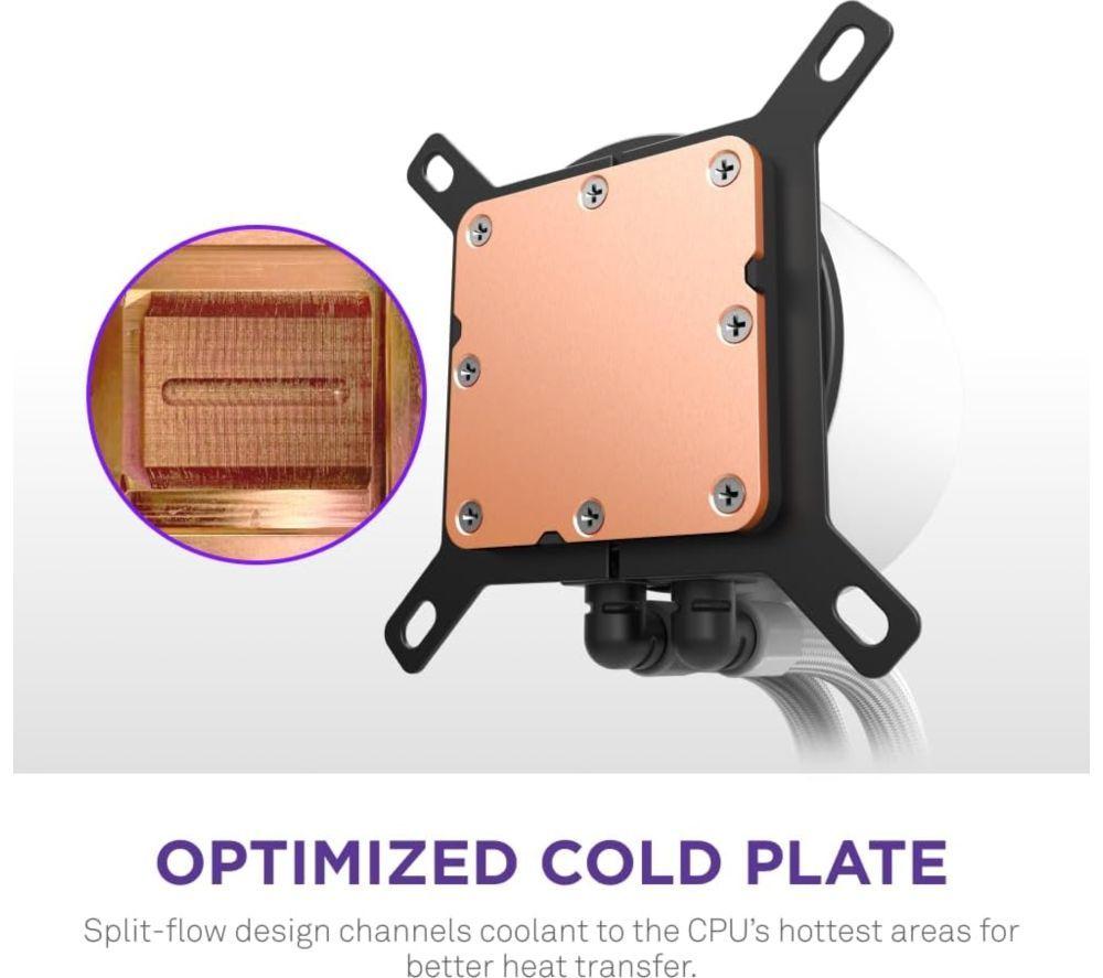 NZXT Kraken Plus 240 240 mm Liquid RGB CPU Cooler - White image number 4 of 5