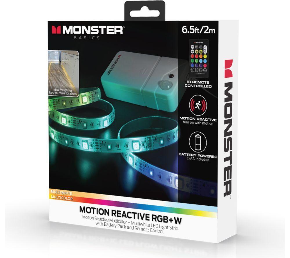 MONSTER Basics Motion Activated RGB+W LED Light Strip - 2 m / 6.5 ft image number 5 of 8