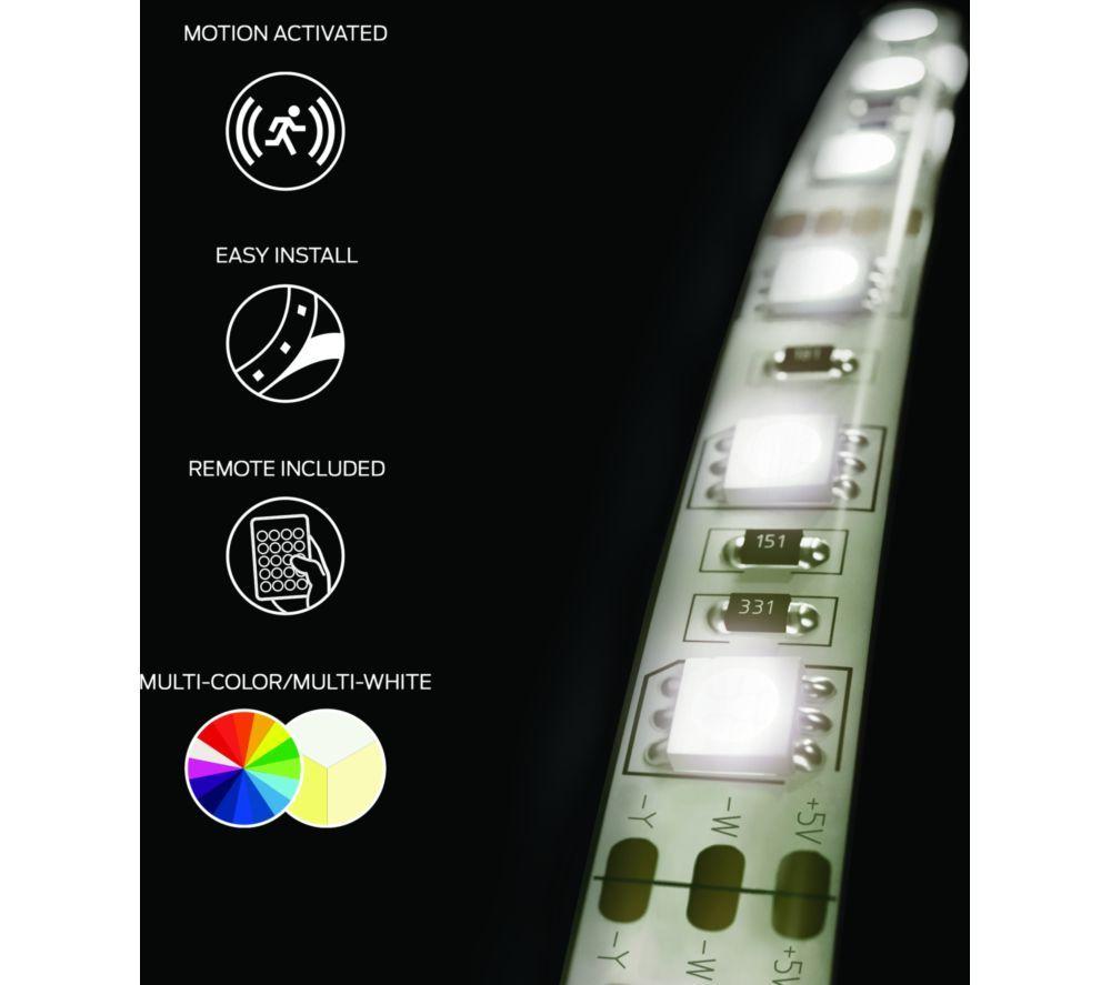 MONSTER Basics Motion Activated RGB+W LED Light Strip - 2 m / 6.5 ft image number 6 of 8