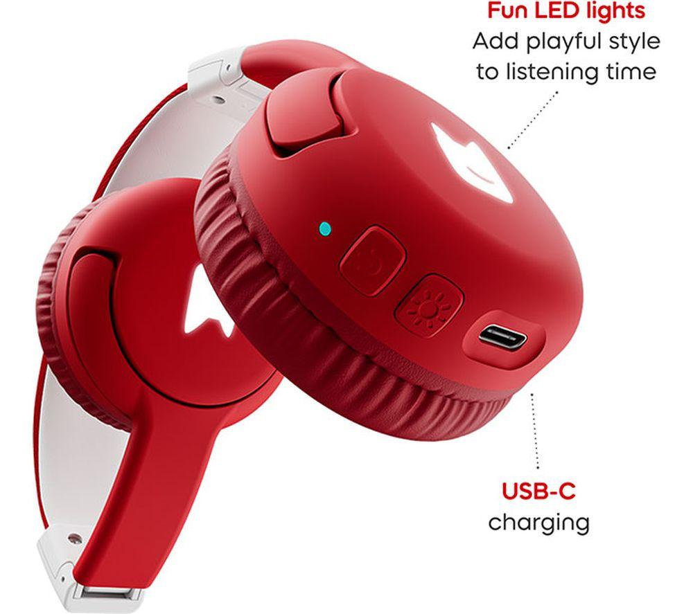TONIES Wireless Bluetooth Kids Headphones - Sunset Red image number 4 of 7