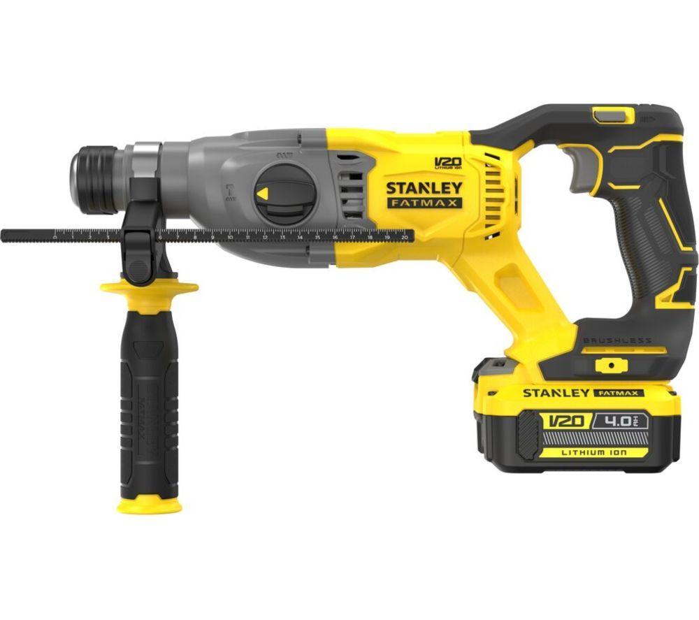 STANLEY FATMAX Fatmax V20 SDS+ Hammer Drill & 2A Charger Set - Yellow & Black