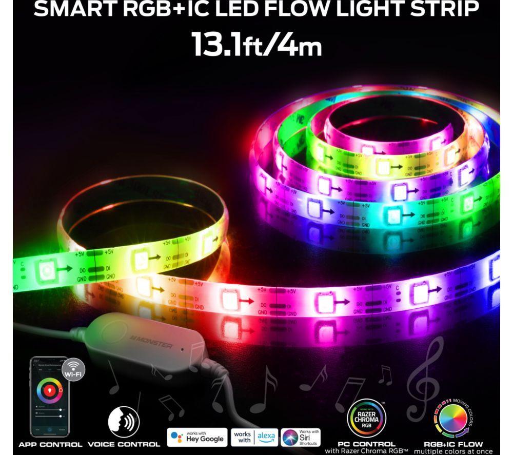 MONSTER Smart llluminessence RGB+IC LED Flow Light Strip - 4 m / 13.1 ft image number 3 of 6