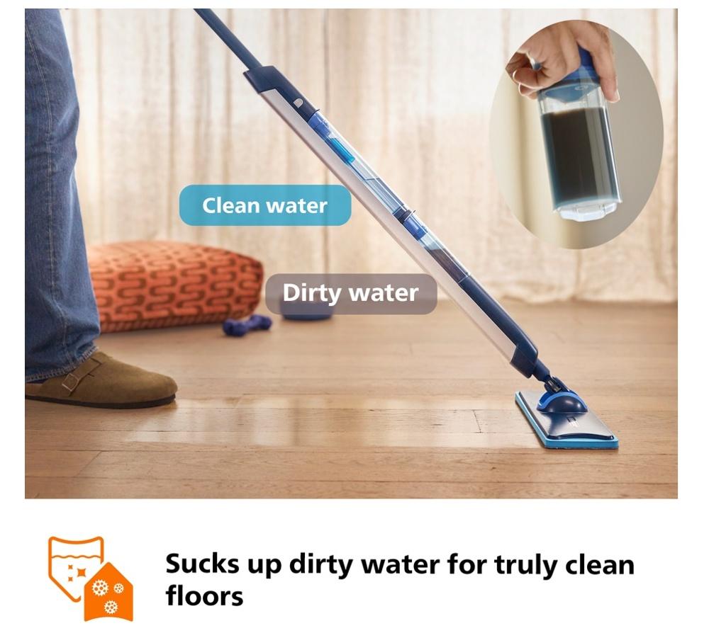 PHILIPS OneUp 5000s Electric Mop - Dirty Water Removal & Fast Dry Hard Floor Cleaner image number 3 of 16