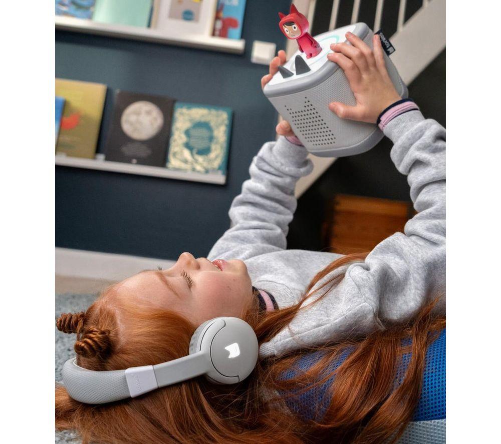 TONIES Wireless Bluetooth Kids Headphones - Moon Grey image number 4 of 4