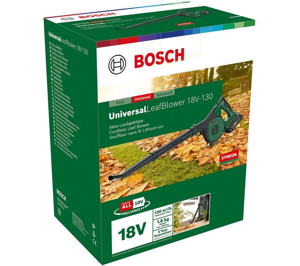 BOSCH Universal 18-130V Cordless Leaf Blower with 1 Battery - Green & Black image number 3 of 10