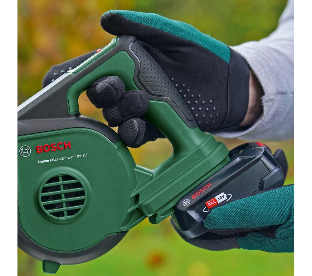BOSCH Universal 18-130V Cordless Leaf Blower with 1 Battery - Green & Black image number 4 of 10