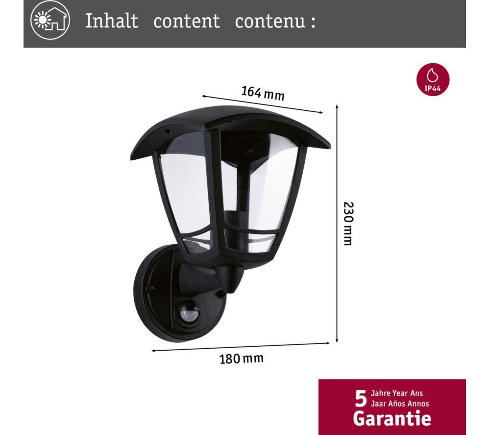 PAULMANN Outdoor Classic Wall Light with Motion Sensor - E27 image number 4 of 7
