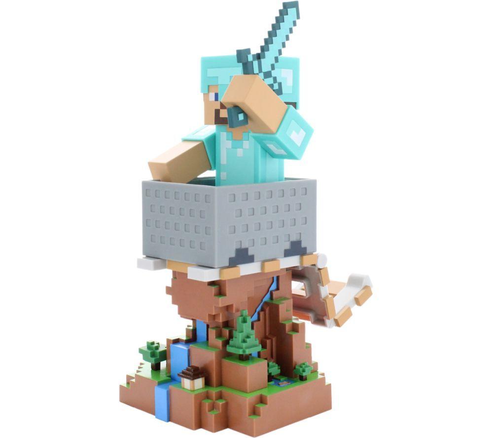 CABLE GUYS Minecraft: Steve in Diamond Armour Phone & Controller Holder image number 2 of 8