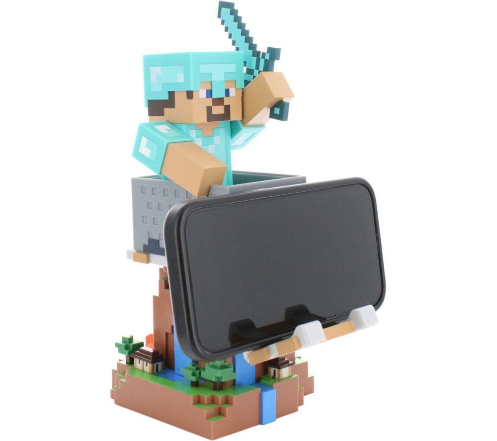 CABLE GUYS Minecraft: Steve in Diamond Armour Phone & Controller Holder image number 3 of 8