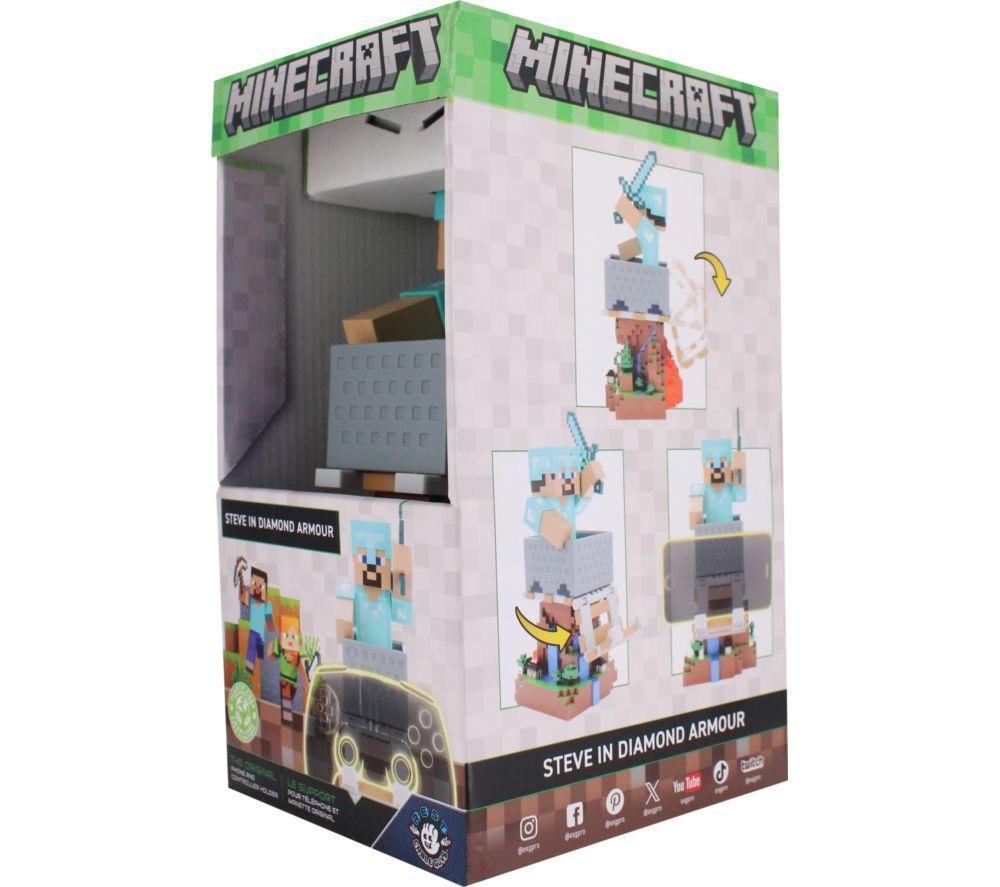 CABLE GUYS Minecraft: Steve in Diamond Armour Phone & Controller Holder image number 7 of 8