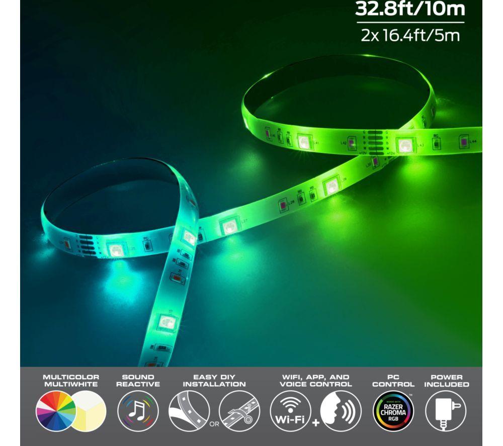 MONSTER Smart llluminessence RGBW Light Strip - 5 m / 16.4 ft, Pack of 2 image number 4 of 4