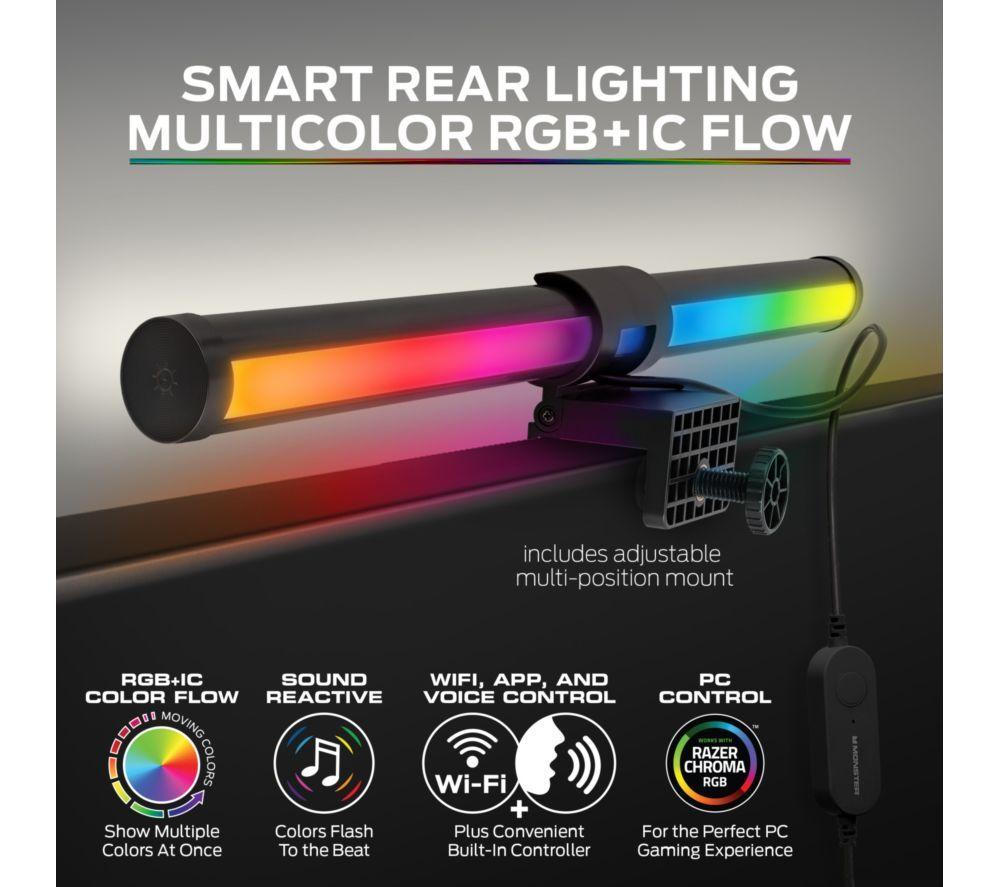 MONSTER Smart llluminessence Duo+ 2-in-1 RGBW+IC Monitor Light Bar - 17.4" / 44 cm image number 4 of 7