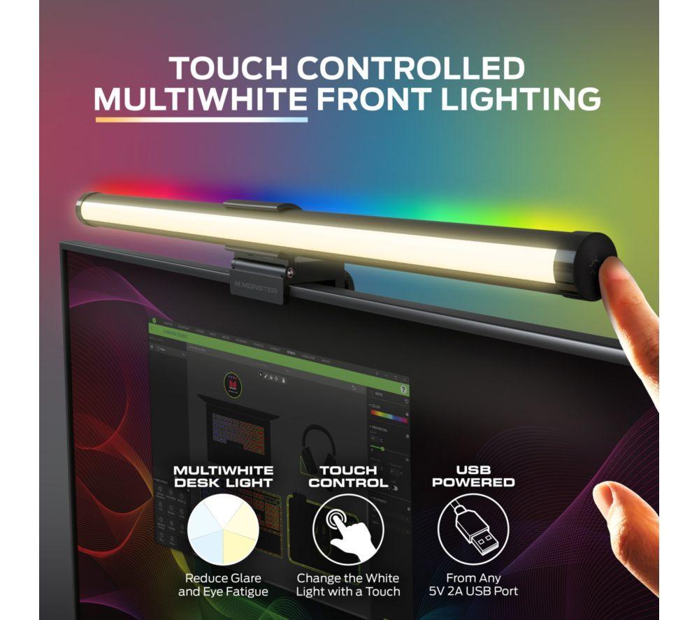 MONSTER Smart llluminessence Duo+ 2-in-1 RGBW+IC Monitor Light Bar - 17.4" / 44 cm image number 6 of 7
