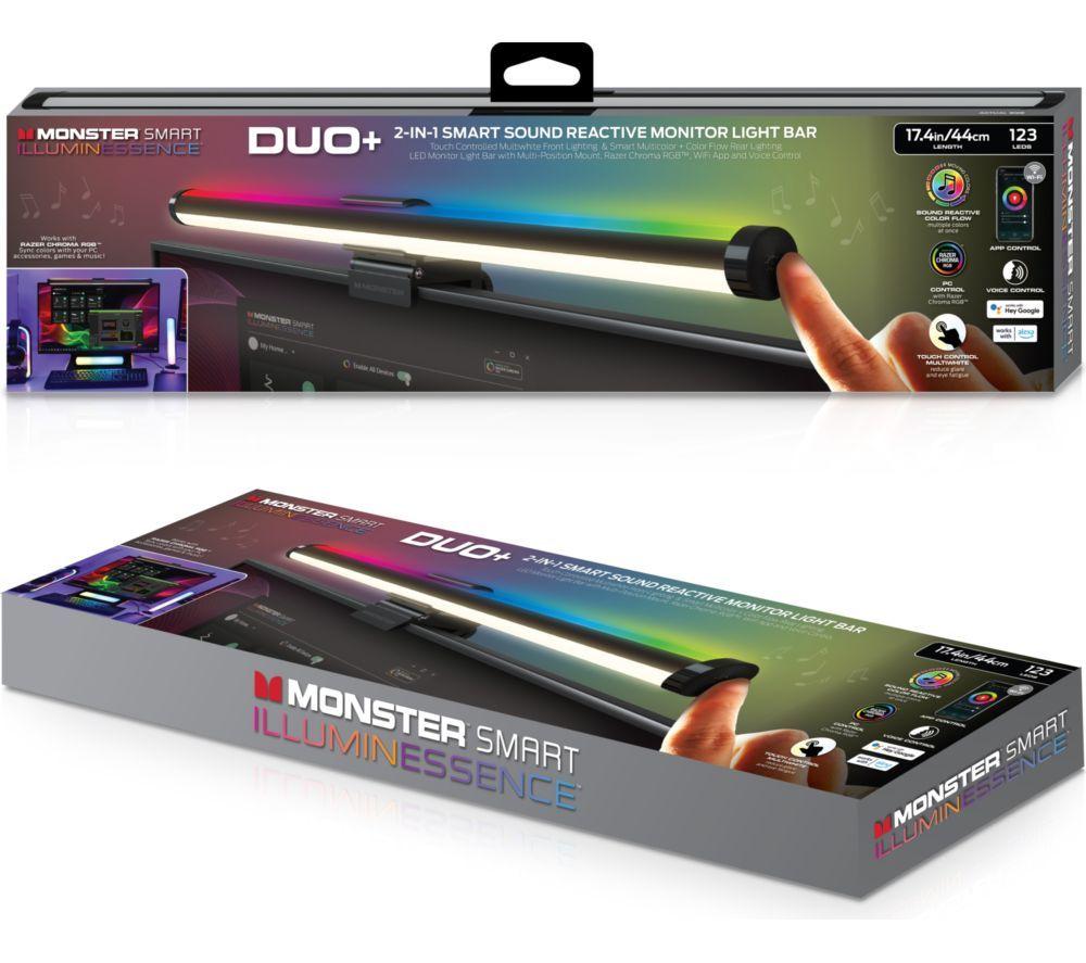 MONSTER Smart llluminessence Duo+ 2-in-1 RGBW+IC Monitor Light Bar - 17.4" / 44 cm image number 7 of 7