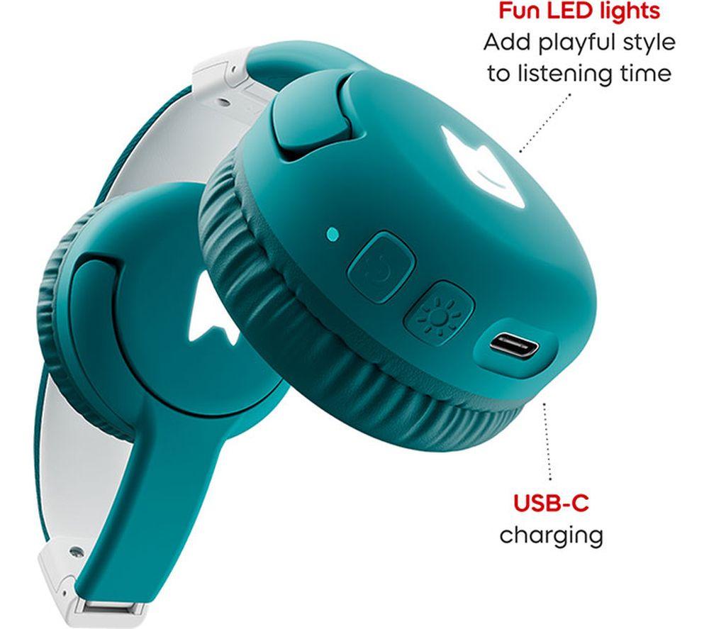 TONIES  Wireless Bluetooth Kids Headphones - Tropical Teal image number 2 of 5