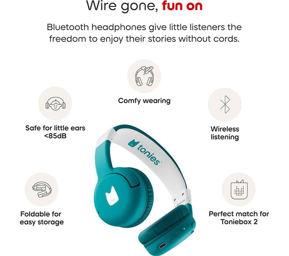 TONIES  Wireless Bluetooth Kids Headphones - Tropical Teal image number 4 of 5