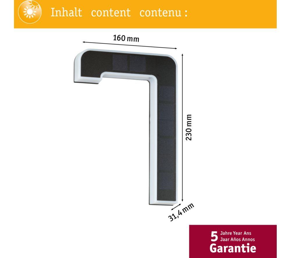 PAULMANN Solar LED House Number Light - No. 7 image number 7 of 8